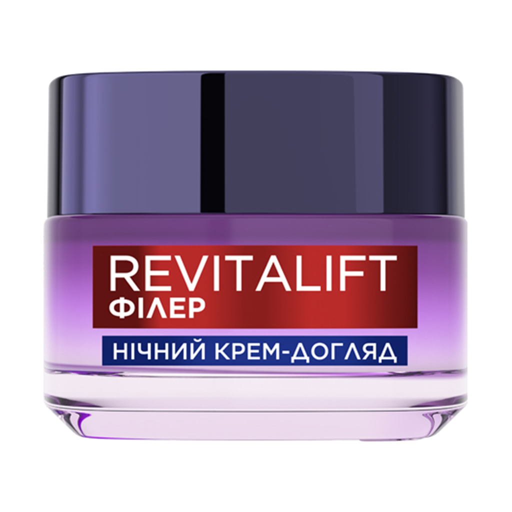 Уцінка! Нічний антивіковий крем-догляд  для обличчя L'Oreal Paris Revitalift Filler Відновлювач об'єму, 50 мл